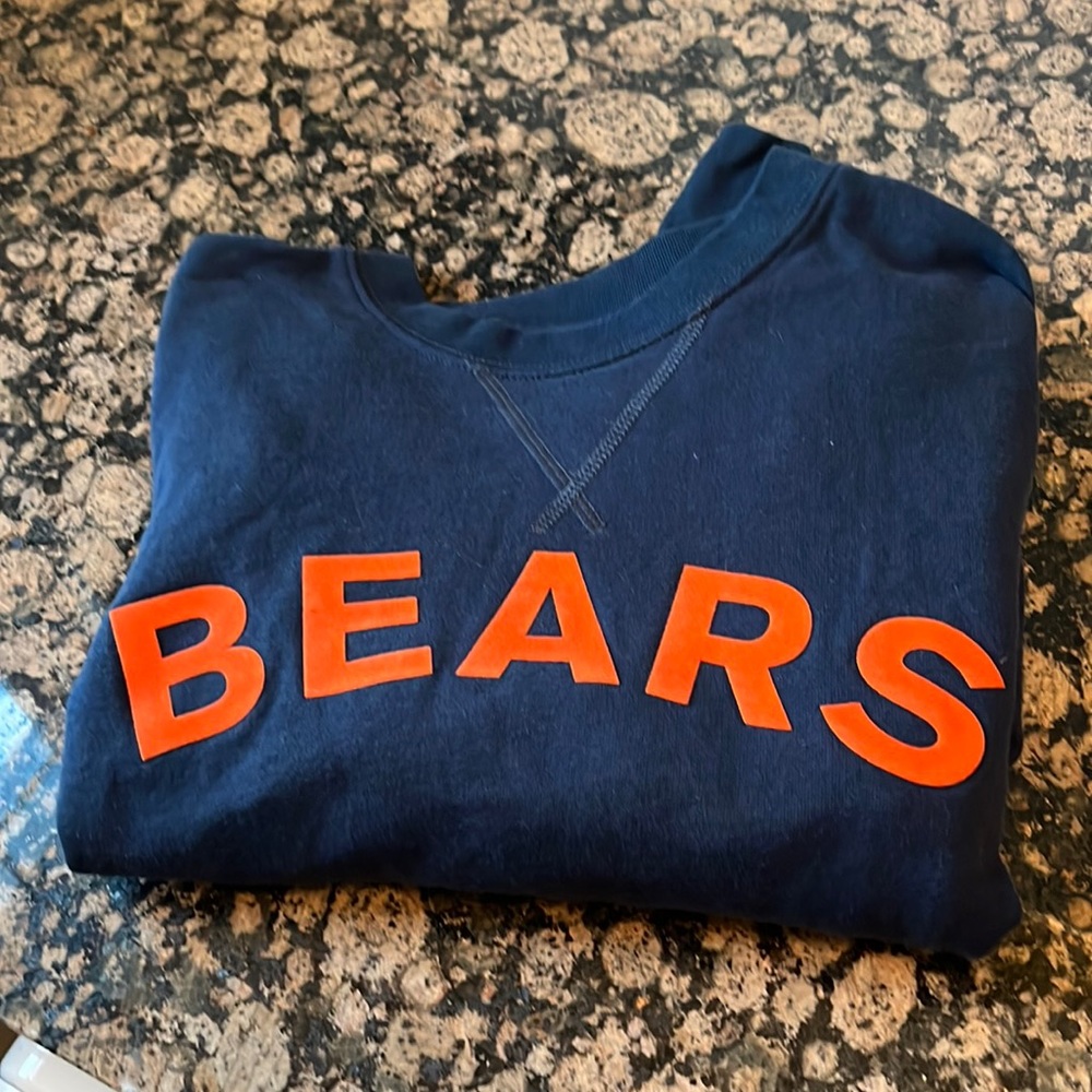 Women’s Small Navy Chicago Bears Cropped Sweatshirt Vintage feel, Tailgate Brand